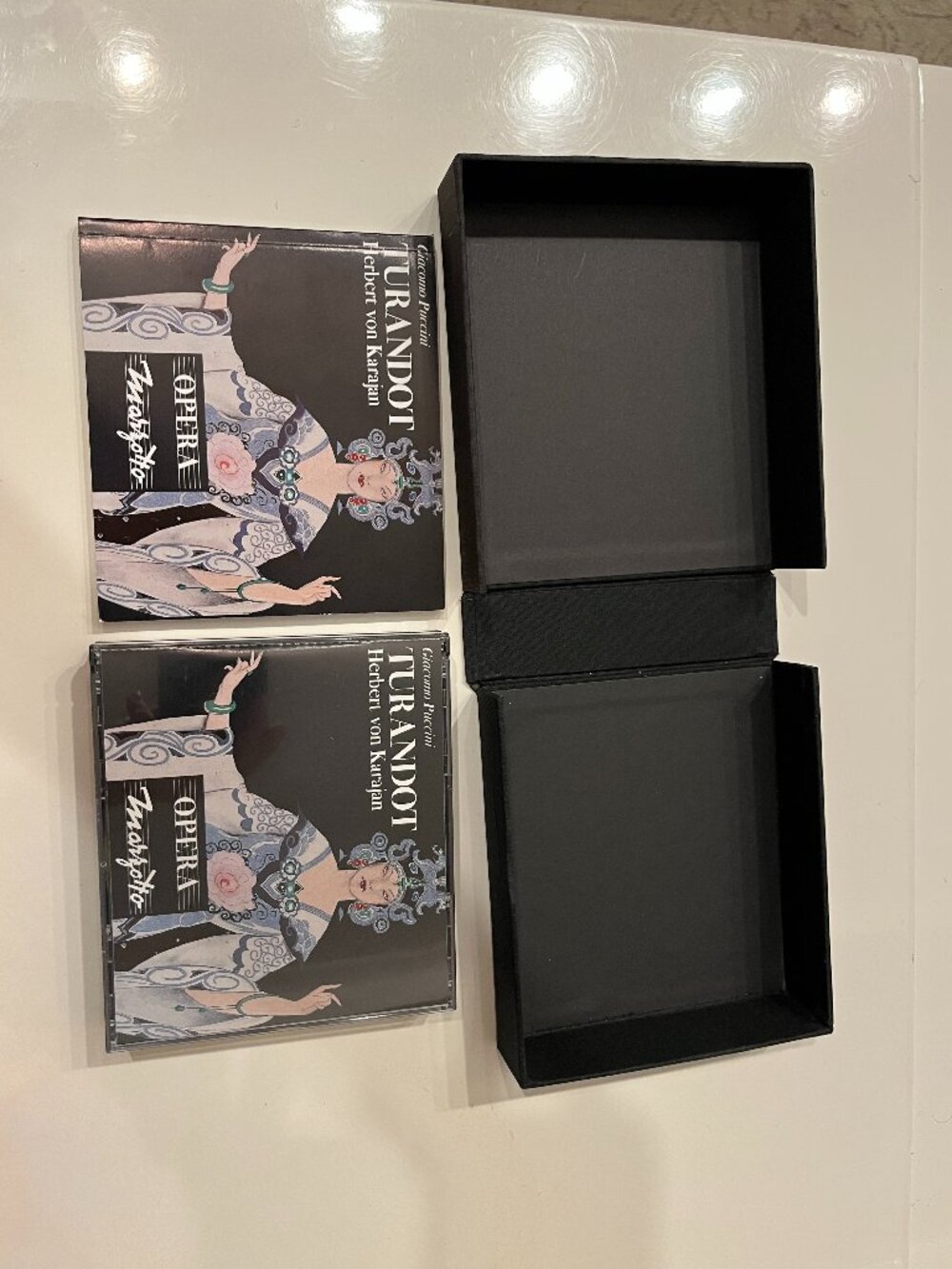 Puccini Turandot Opera 2 CD Box Set Herbert von Karajan Deluxe Book Illustrated